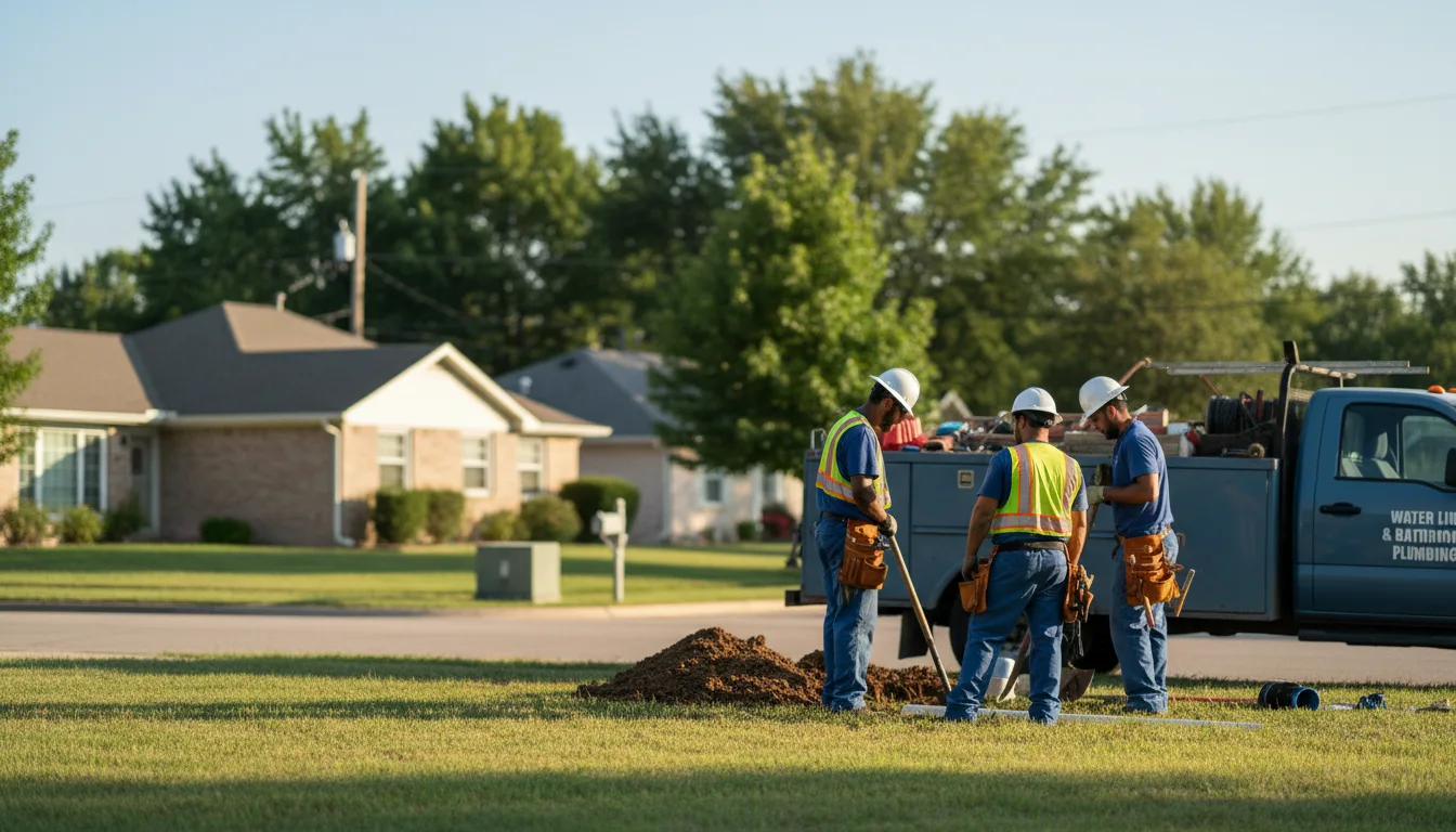 Residential water line and bathroom plumbing service in Goshen, KY